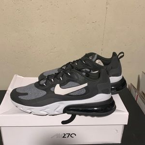 Size 13 Nike Air 270 React (Black/Vast Grey-Off Noir)